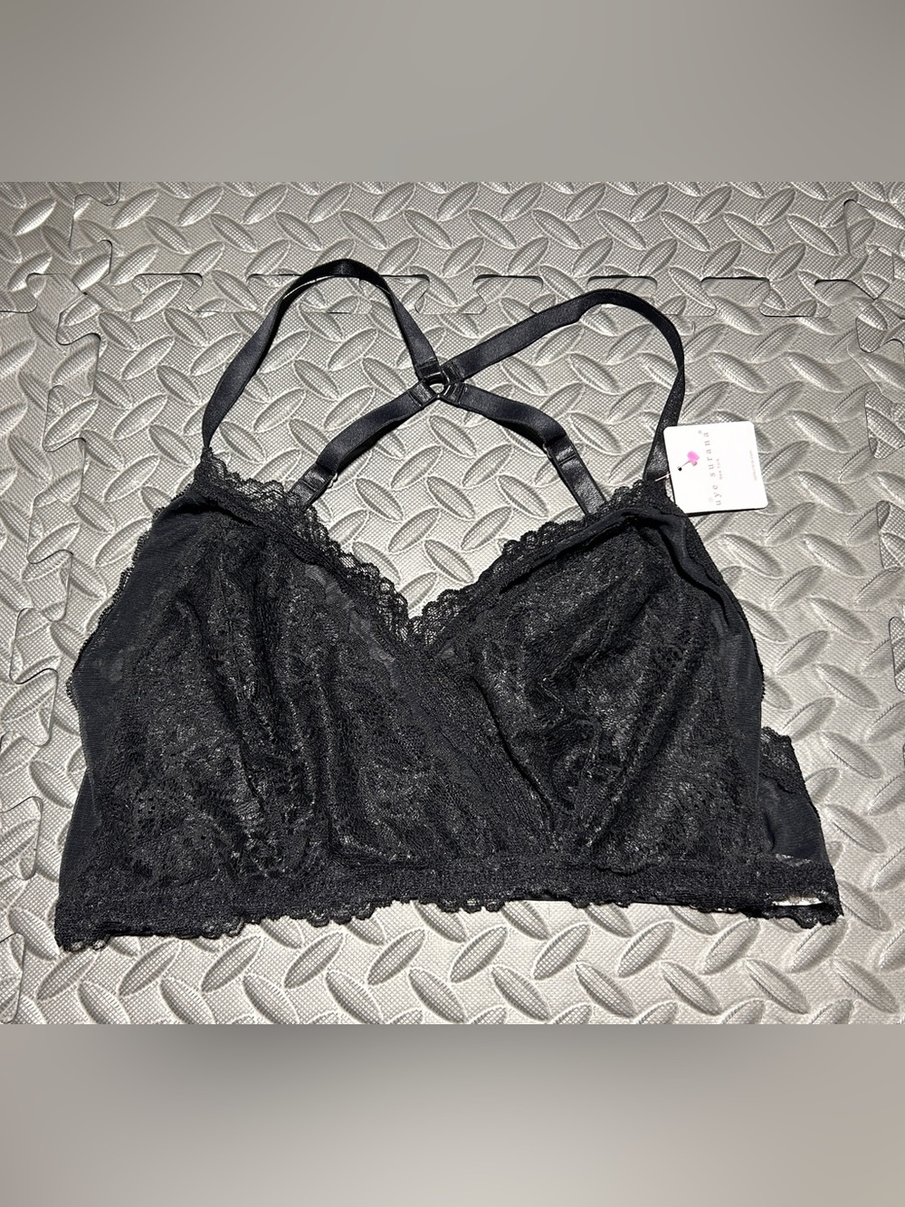 Uye Surana Black Lace Bralette Size L/XL